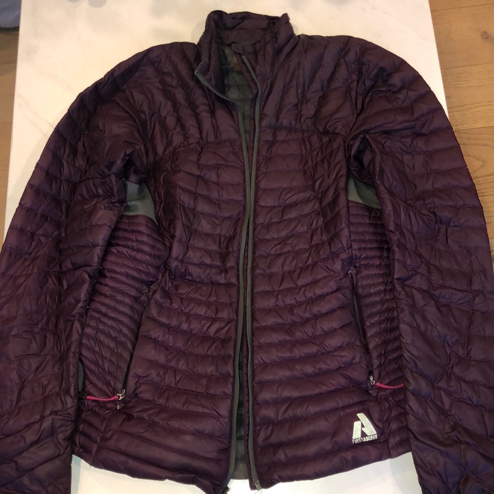 Purple down coat